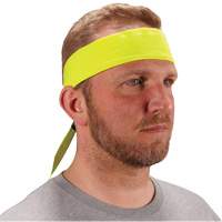 Bandeau de refroidissement Chill-Its 6702 avec polym&egrave;res int&eacute;gr&eacute;s et fermeture &agrave; nouer, Jaune lime haute visibilit&eacute; Trail Hammer and Bolt