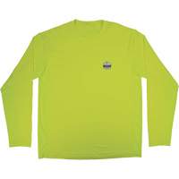Chill-Its 6689 Cooling Long Sleeve Sun Shirt with UV Protection, High-Visibility Lime-Yellow, Small Trail Hammer and Bolt