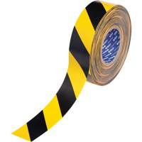 ToughStripe&reg; Max Floor Marking Tape, 2" x 100', Polyester, Black and Yellow Trail Hammer and Bolt