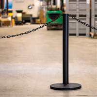 Industrial Stanchion Kit with Plastic Chain, 37" High, Red Trail Hammer and Bolt