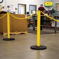 Industrial Stanchion Kit with Plastic Chain, 37" High, Red Trail Hammer and Bolt