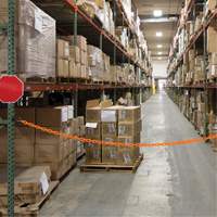 Magnetic Chain Barrier Warehouse Kit, Orange, 2" Link, 15' Length Trail Hammer and Bolt