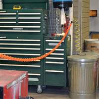 Magnetic Chain Barrier Warehouse Kit, Orange, 2" Link, 15' Length Trail Hammer and Bolt