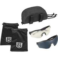 Ensemble de cache-œil pour lunettes de s&eacute;curit&eacute; MY6, Lentille Transparent/Fum&eacute;e, Antibu&eacute;e/Anti-&eacute;gratignures, ANSI Z87+ Trail Hammer and Bolt