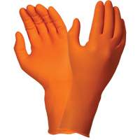 Gants jetables TOUCHNTUFF 93-800, 6,5/7, Latex/N&eacute;opr&egrave;ne/Nitrile, 23,6-mils, Sans poudre, Orange Trail Hammer and Bolt