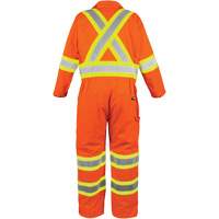 High-Visibility Unlined Coveralls, Small, High Visibility Orange Trail Hammer and Bolt