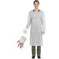 CoverMe Gown with Thumbholes, One Size, White, Polyethylene Trail Hammer and Bolt