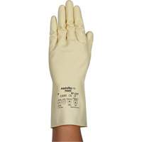 AlphaTec&reg; 87-137 Lightweight Natural Gloves, Size 7, 11.8" L, Rubber Latex, 16-mil Trail Hammer and Bolt