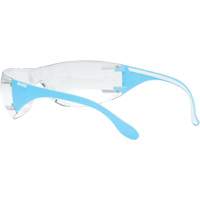Lunettes de s&eacute;curit&eacute; bleu/blanc Adapt Lite, Lentille Transparent, Antibu&eacute;e/Anti-&eacute;gratignures, ANSI Z87+/R&eacute;pond ou surpasse la norme CSA Z94.3 Trail Hammer and Bolt