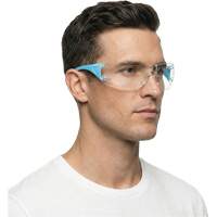 Lunettes de s&eacute;curit&eacute; bleu/blanc Adapt Lite, Lentille Transparent, Antibu&eacute;e/Anti-&eacute;gratignures, ANSI Z87+/R&eacute;pond ou surpasse la norme CSA Z94.3 Trail Hammer and Bolt
