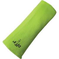 Cut-X&reg; Cut-Resistant Sleeve, Fibreglass/Polyethylene, 10", ASTM ANSI Level A4, High Visibility Lime Trail Hammer and Bolt