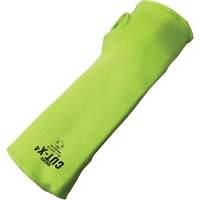 Cut-X&reg; Cut-Resistant Sleeve with Thumb Hole, Fibreglass/Polyethylene, 10", ASTM ANSI Level A4, High Visibility Lime Trail Hammer and Bolt