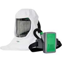 Respirateur T-Link avec casquette, tube de respiration, montage &agrave; la ceinture & APR motoris&eacute; PX5, Cagoule ample & visi&egrave;re, Pile Lithium-ion Trail Hammer and Bolt
