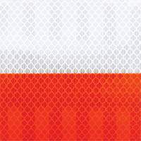 Pellicule souple pour chantiers routiers &agrave; haute intensit&eacute; 382VHIP, 5" la x 150' lo, Orange et blanc Trail Hammer and Bolt
