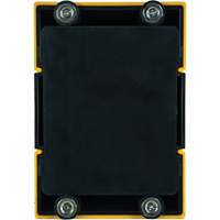 HAZLOK Safety Barrier System, Plastic, Magnetic Mount, 30', Black and Yellow Tape Trail Hammer and Bolt