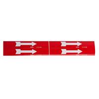 Marqueur de tuyau  Arrow, Autocollant, 1-1/8" h x 7" la, Noir sur jaune Trail Hammer and Bolt