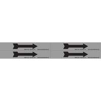 Marqueur de tuyau  Arrow, Autocollant, 1-1/8" h x 7" la, Noir sur aluminium Trail Hammer and Bolt