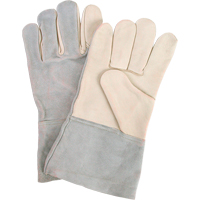 Standard-Duty Work Gloves, Large, Grain Cowhide Palm Trail Hammer and Bolt