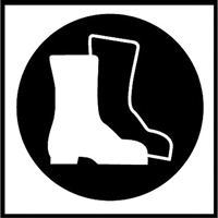 &eacute;tiquettes avec pictogramme Right to Know - Bottes, Vinyle, Feuille, 5/8" lo x 3/4" la Trail Hammer and Bolt