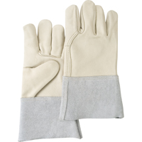 Gants de travail d'usage standard, Grand, Paume en Cuir fleur de vache Trail Hammer and Bolt