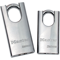 Shrouded Padlock, Keyed Different, Hardened Steel, 1-3/4" Width Trail Hammer and Bolt
