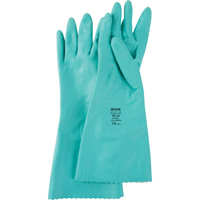 Gants &agrave; prise emboss&eacute;e &agrave; motif en Z StanSolv, Taille 2T-Grand/11, 14" lo, Nitrile, Doublure en Interlock, 11 mils Trail Hammer and Bolt