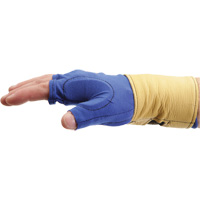 Fingerless Glove Liner with Wrist Restrainer, Size X-Small, Poly-Cotton Palm Trail Hammer and Bolt