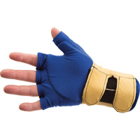 Fingerless Glove Liner with Wrist Restrainer, Size X-Small, Poly-Cotton Palm Trail Hammer and Bolt