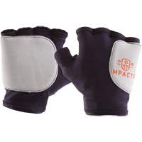 Palm/Side Fingerless Protection Gloves - Right, X-Small, Suede Palm, Slip-On Cuff Trail Hammer and Bolt