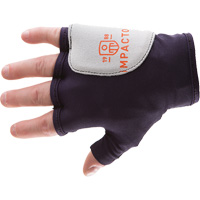 Palm/Side Fingerless Protection Gloves - Right, X-Small, Suede Palm, Slip-On Cuff Trail Hammer and Bolt