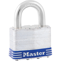 Pin Tumbler Padlock, Keyed Alike, Laminated Steel, 1-3/4" Width Trail Hammer and Bolt