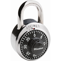 Padlock, Combination, Hardened Steel, 1-7/8" Width Trail Hammer and Bolt