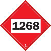 Plaque-&eacute;tiquette TMD 1268 pour distillats de p&eacute;trole, Plastique Trail Hammer and Bolt