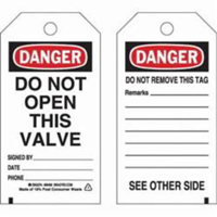 &eacute;tiquettes de s&eacute;curit&eacute; auto-plastifiantes, Polyester, 3" la x 5-3/4" h, Anglais Trail Hammer and Bolt