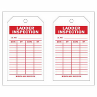 &eacute;tiquettes de rapport d'inspection, Polyester, 4" la x 7" h, Anglais Trail Hammer and Bolt