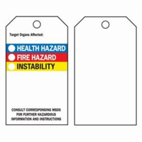 &eacute;tiquettes du droit &agrave; l'information, Polyester, 3" la x 5-3/4" h, Anglais Trail Hammer and Bolt