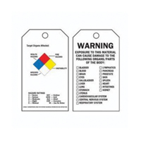 &eacute;tiquettes du droit &agrave; l'information, Polyester, 3" la x 5-3/4" h, Anglais Trail Hammer and Bolt