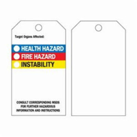 &eacute;tiquettes auto-plastifiantes du droit &agrave; l'information, Polyester, 3" la x 5-3/4" h, Anglais Trail Hammer and Bolt
