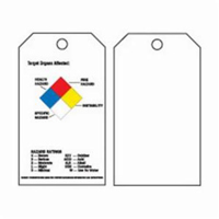 &eacute;tiquettes auto-plastifiantes du droit &agrave; l'information, Polyester, 3" la x 5-3/4" h, Anglais Trail Hammer and Bolt