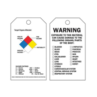 &eacute;tiquettes auto-plastifiantes du droit &agrave; l'information, Polyester, 3" la x 5-3/4" h, Anglais Trail Hammer and Bolt
