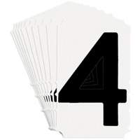 &eacute;tiquettes de lettres et chiffres gothiques individuels Quick-Align, 4, 4" h, Noir Trail Hammer and Bolt