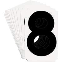 &eacute;tiquettes de lettres et chiffres gothiques individuels Quick-Align, 8, 4" h, Noir Trail Hammer and Bolt