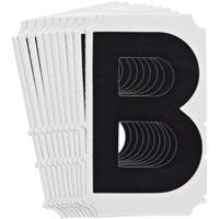 &eacute;tiquettes de lettres et chiffres gothiques individuels Quick-Align, B, 4" h, Noir Trail Hammer and Bolt