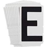&eacute;tiquettes de lettres et chiffres gothiques individuels Quick-Align, E, 4" h, Noir Trail Hammer and Bolt