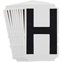 &eacute;tiquettes de lettres et chiffres gothiques individuels Quick-Align, H, 4" h, Noir Trail Hammer and Bolt