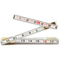 R&egrave;gle de maçon Red End, 6' lo, Bois, Graduations de 1/16" Trail Hammer and Bolt