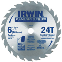 Contractor Saw Blades - Classic Series Saw Blades, 6-1/2", 24 Teeth, Wood Use Trail Hammer and Bolt