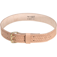 Heavy-Duty Embossed Tool Belt, Leather, Tan Trail Hammer and Bolt