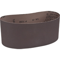 Portable Abrasive Belt, 4" W x 24" L, Aluminum Oxide, 120 Grit Trail Hammer and Bolt