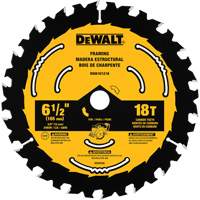 Lame de scie circulaire pour charpente, 6-1/2", 18 dents, Pour Bois Trail Hammer and Bolt